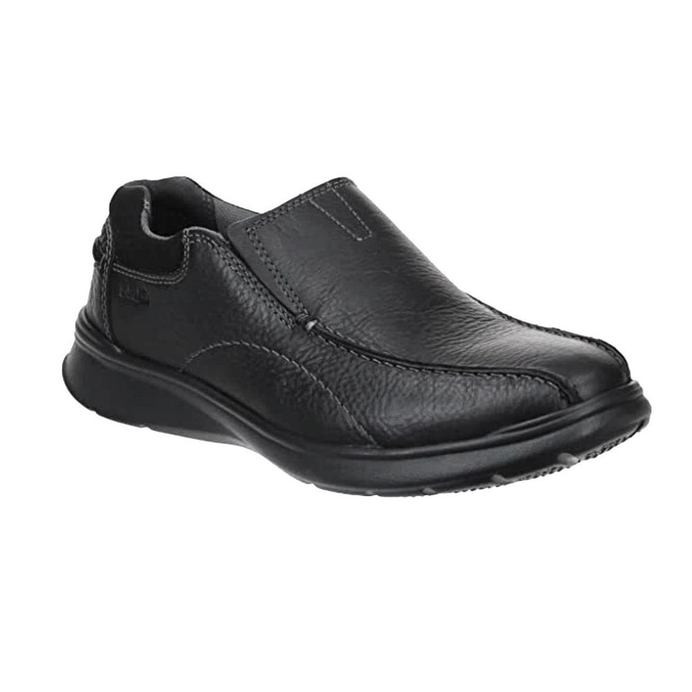 Clarks Cotrell Step Black Oiled Leather Shoes- Men's Loafer